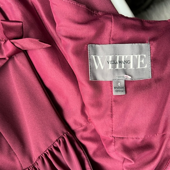 White by Vera Wang for David’s Bridal, Halter Dress in Wine, size 4, worn once - Picture 4 of 8